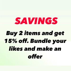 Create a bundle of 2 or more items and save 15%